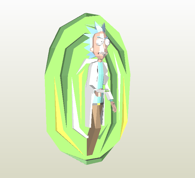 Rick Sánchez de papercraft
