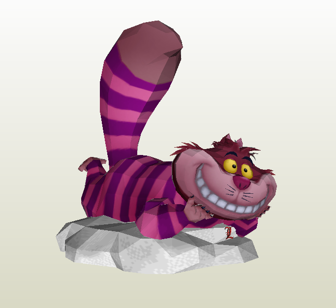 Gato Sonriente papercraft