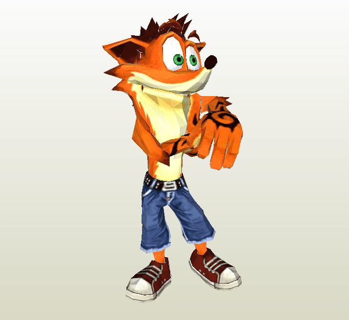 Crash Bandicoot papercraft