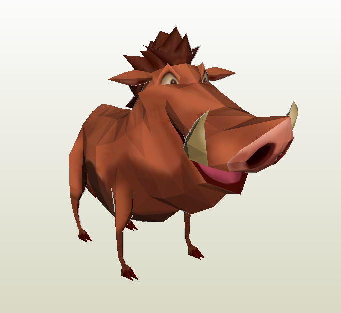 Pumba papercraft