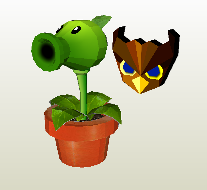 Lanzaguisantes de papercraft