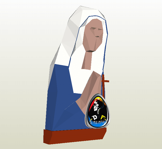 Virgen María papercraft