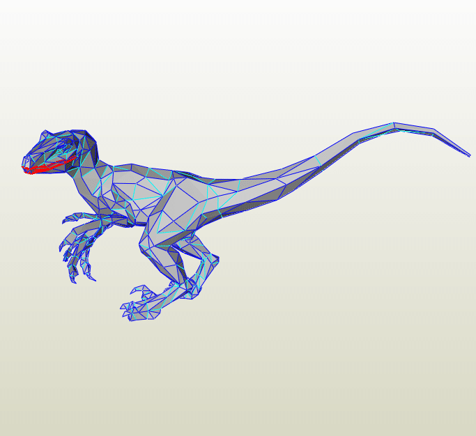 Velociraptor papercraft
