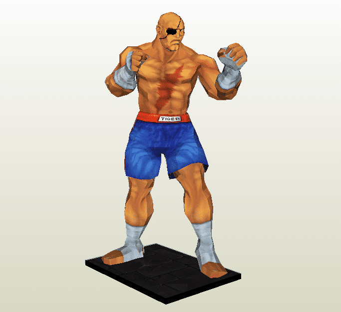 Sagat de papercraft