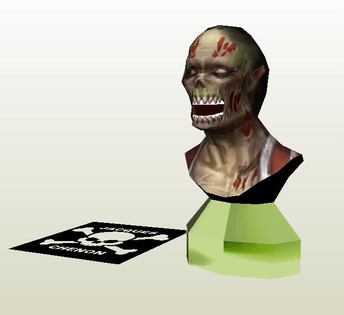 Zombie papercraft