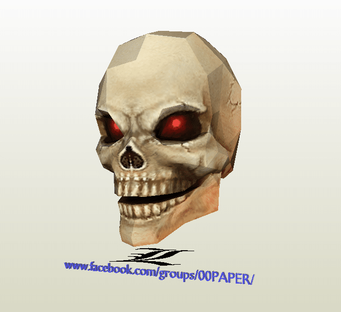 Cráneo papercraft
