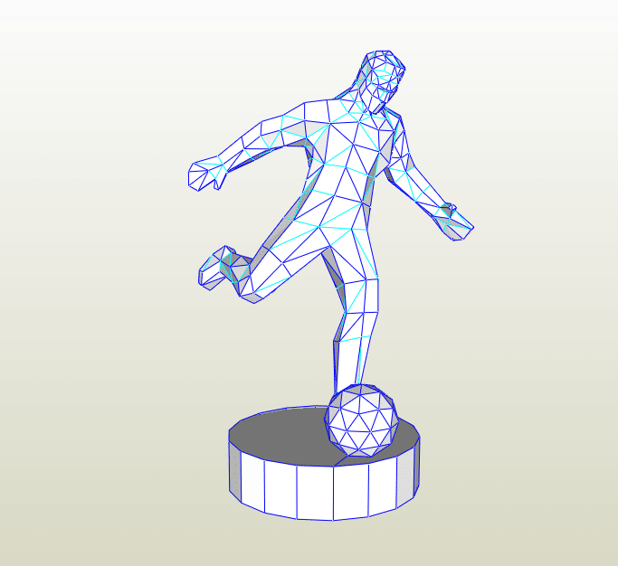 Futbolista papercraft
