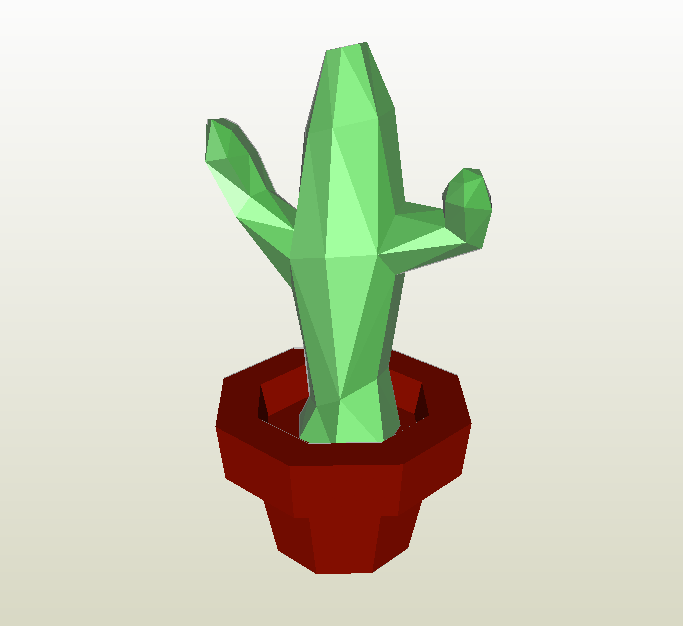 Cactus papercraft