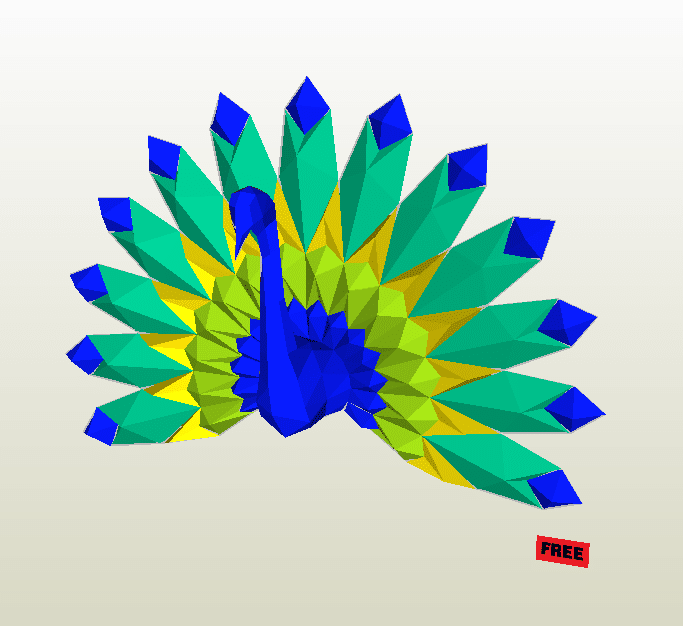 Pavo Real de papercraft
