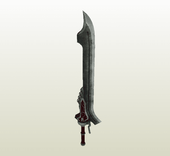 Red Queen Sword papercraft