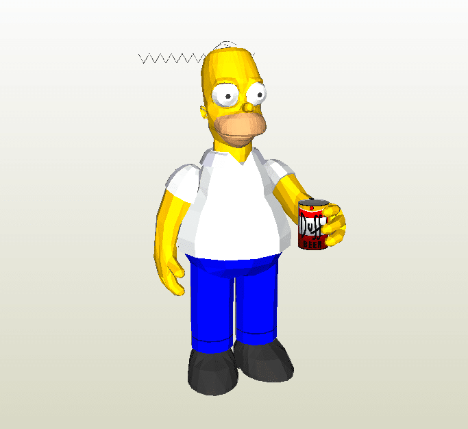 Homero Simpson papercraft
