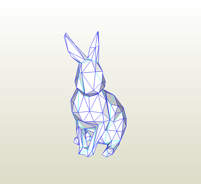 Conejo papercraft