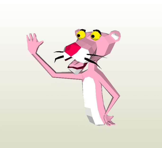 La Pantera Rosa papercraft