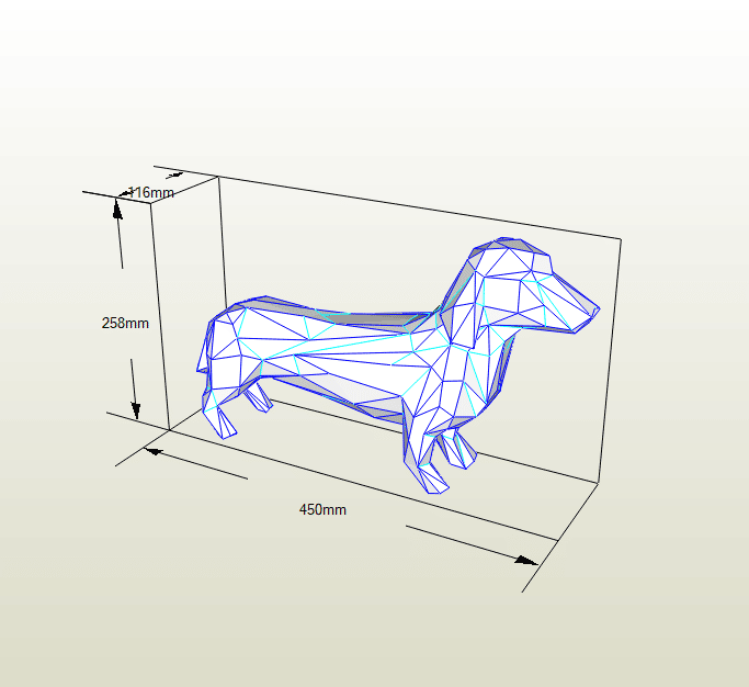 Perro Salchicha papercraft