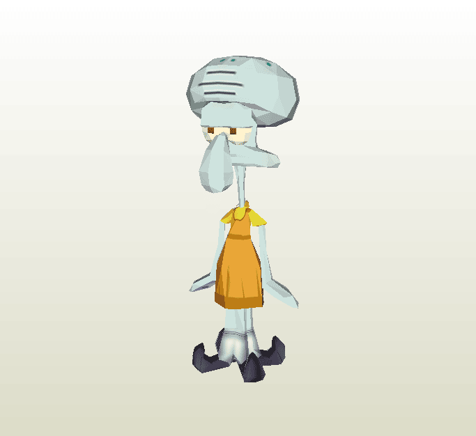 Calamardo papercraft