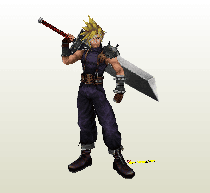 Cloud Strife papercraft