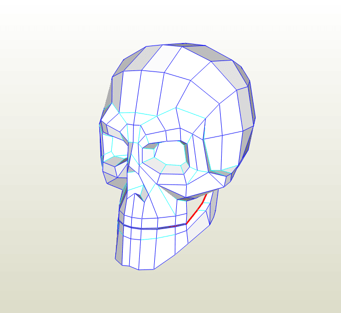 Cráneo papercraft