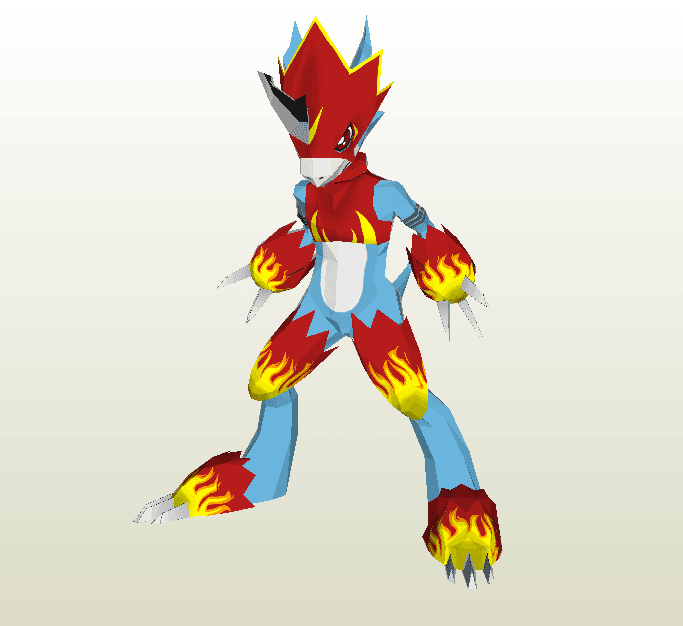 Flamedramon papercraft