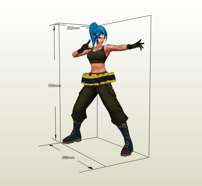 Leona Heidern de papercraft