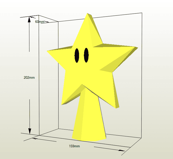 Estrella Mario Bro Papercraft