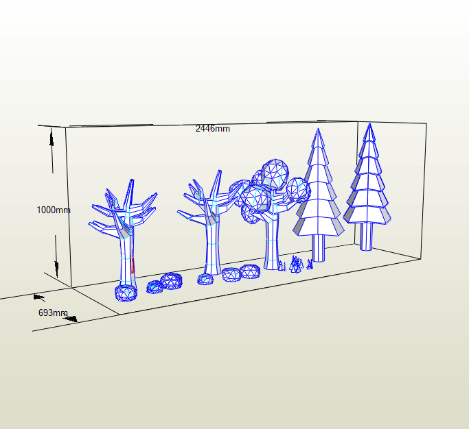 Arboles papercraft
