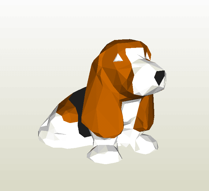 Basset Hound papercraft