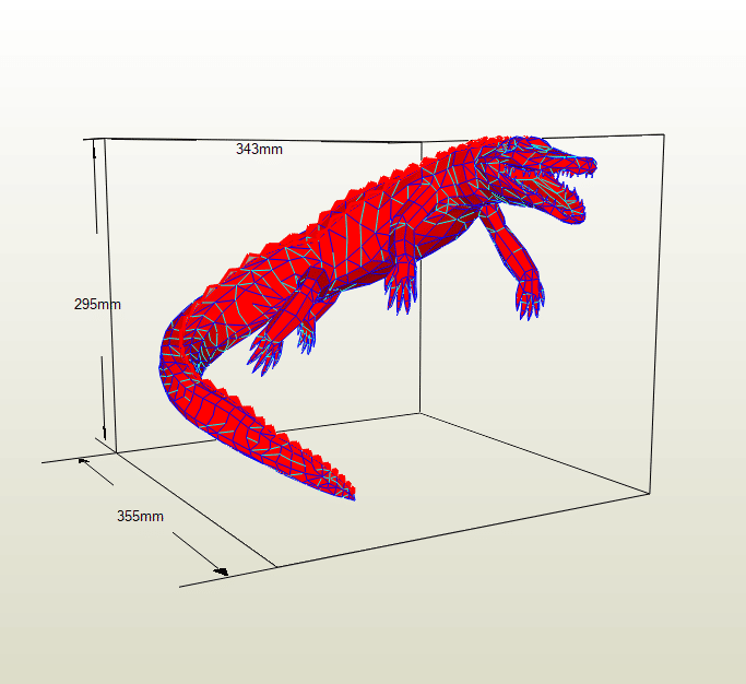 Cocodrilo papercraft