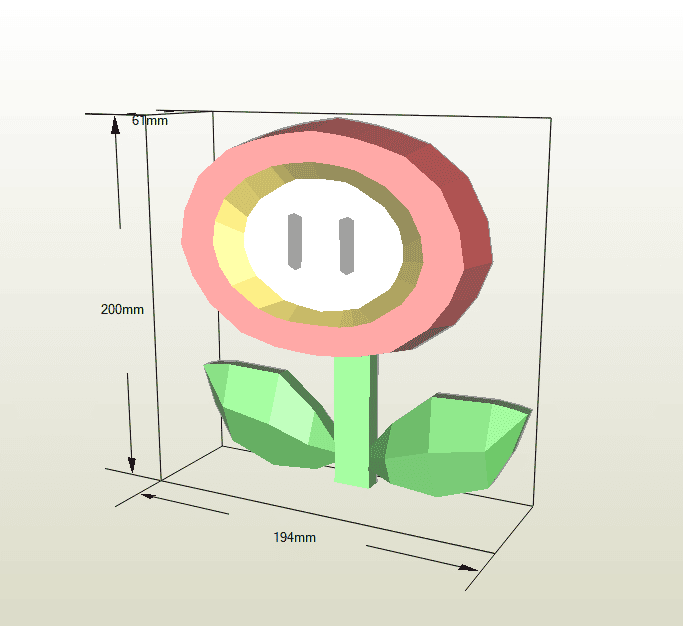 Fire FLower papercraft