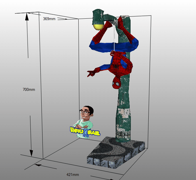 Diorama Spider Man papercraft