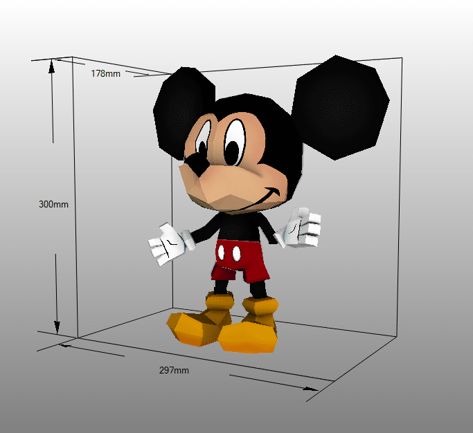 Mickey Mouse Child Cute Papercraft