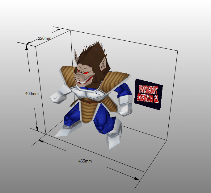 Papercraft Chibi Oozaru Vegeta
