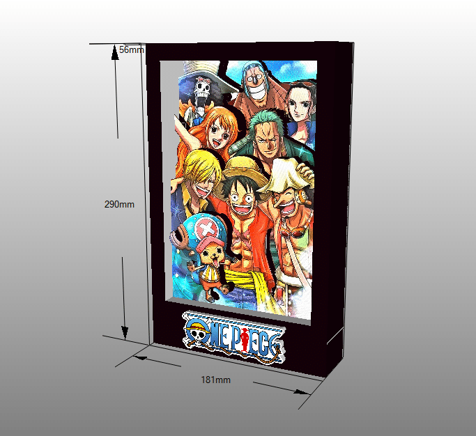 Frame One Piece 3d Papercraft (18x29)