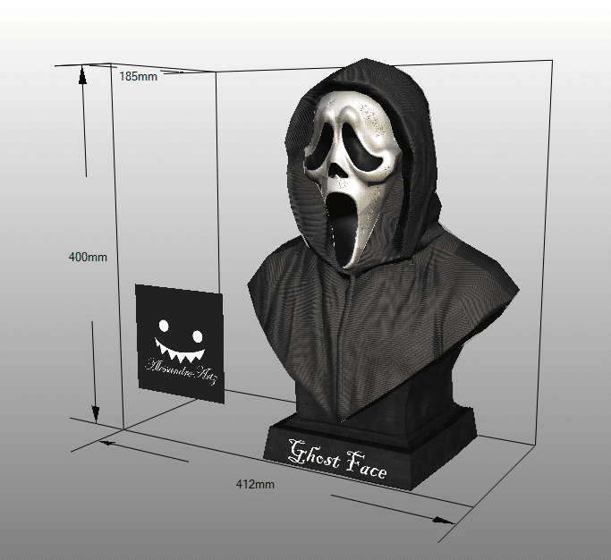 Ghostface Busto Scream Papercraft – Modelo Gratis - Papercraft Gratis